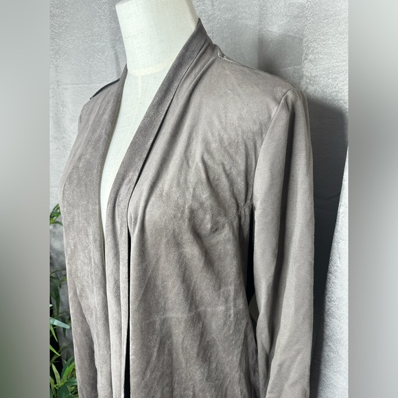 Kut from the Kloth Women’s Suede Drape Jacket Taupe Sz S - Picture 4 of 12